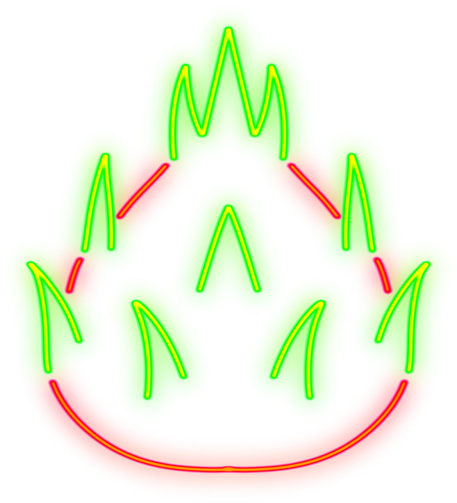 Dragon Fruit Neon Signboard Icon
