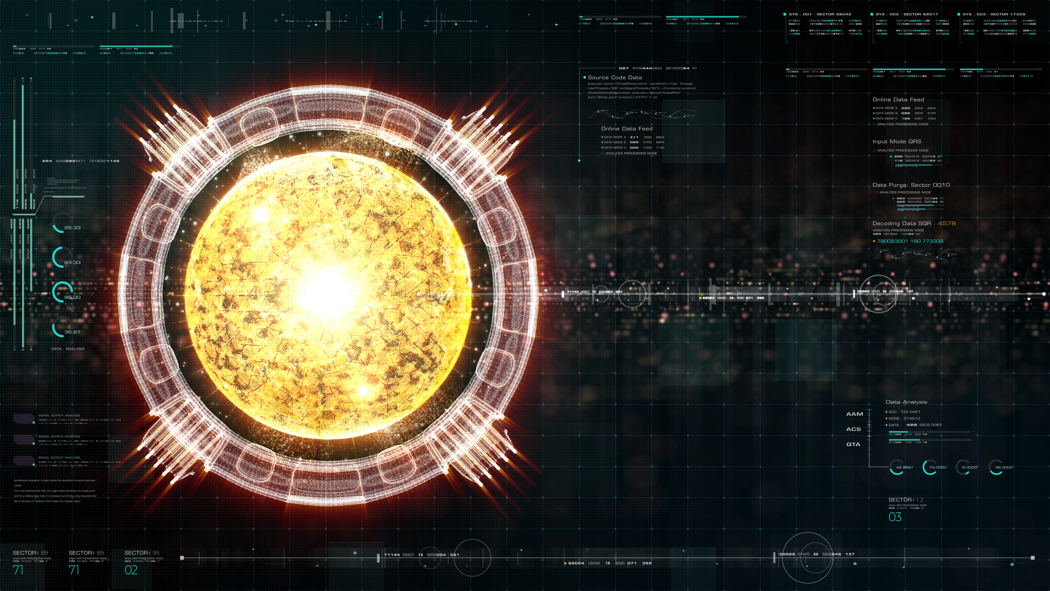 Futuristic Holographic Electromagnetic Engine HUD